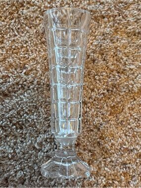 Clear Glass Bud Vase by